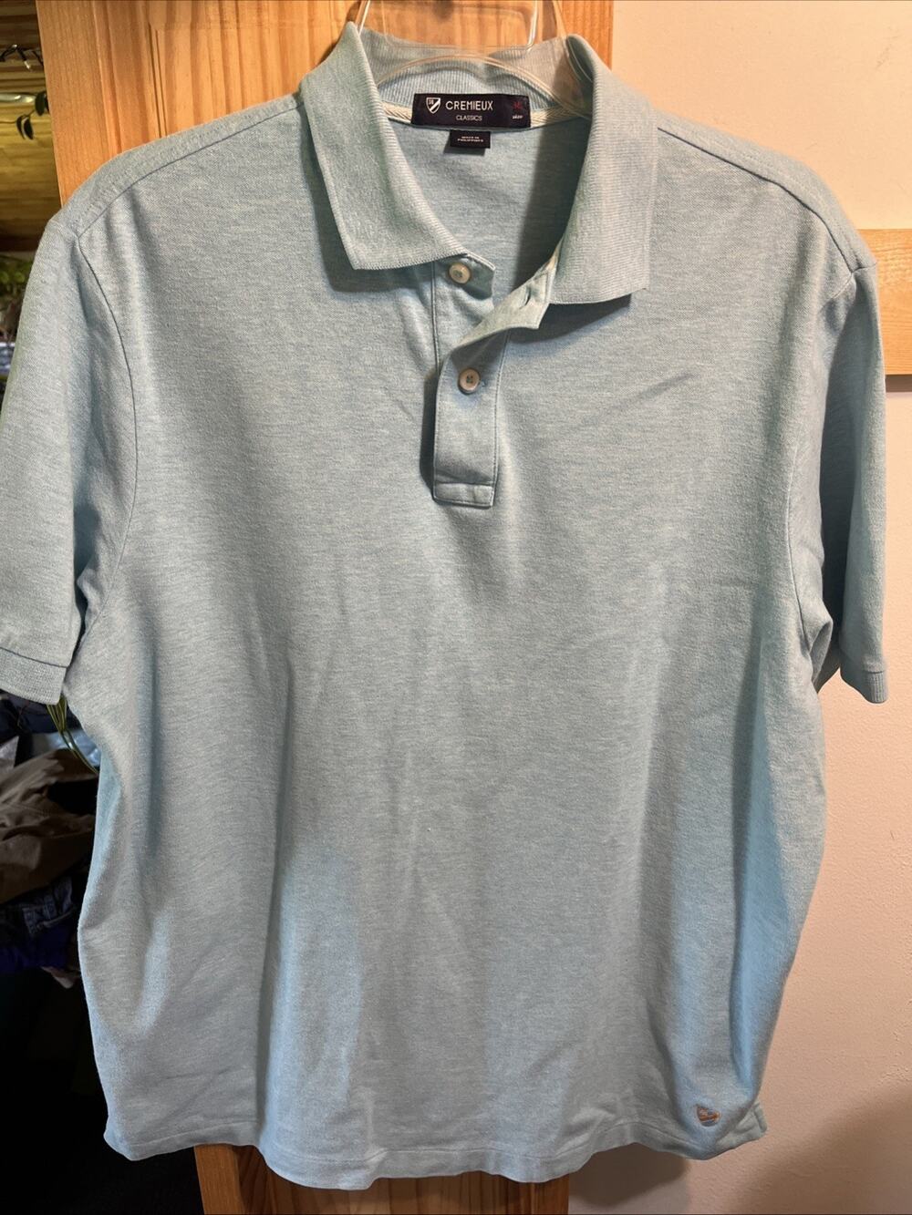 Daniel Cremieux Classics Club 38 Polo Shirt Mens M Blue Golf Short Sleeve